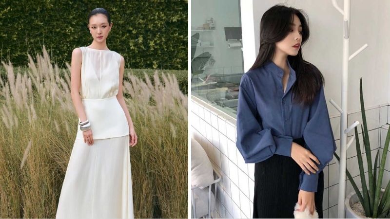 Nên ưu tiên trang phục màu trắng, xanh navy phối phụ kiện ánh kim