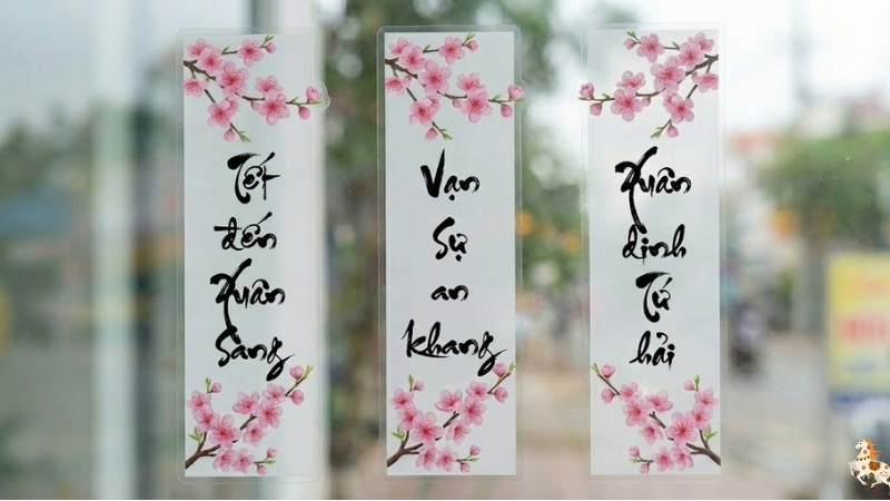 Mẫu decal hoa mai, hoa đào 2