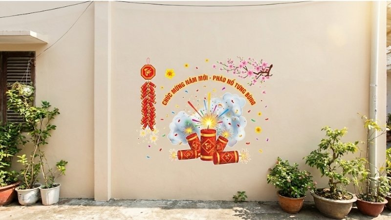 Mẫu decal Tết truyền thống và hiện đại 4