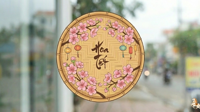 Mẫu decal hoa mai, hoa đào 5