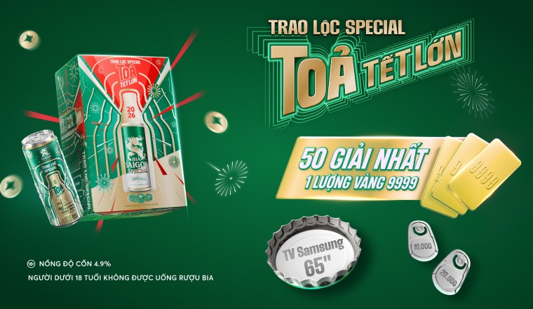 Trao lộc Special - Tỏa Tết Lớn cùng Bia Sài Gòn
