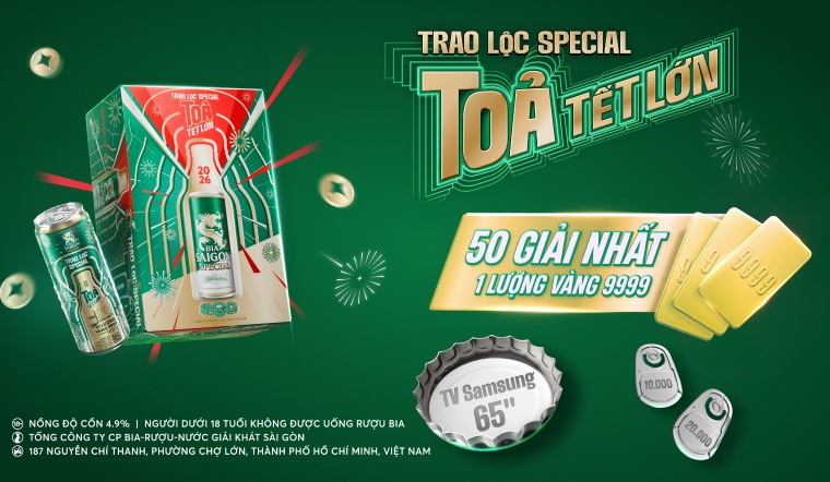 Trao lộc Special - Tỏa Tết Lớn cùng Bia Sài Gòn