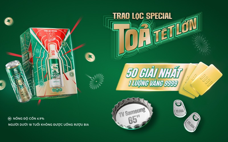 Trao lộc Special - Tỏa Tết Lớn cùng Bia Sài Gòn Trao lộc Special - Tỏa Tết Lớn cùng Bia Sài Gòn