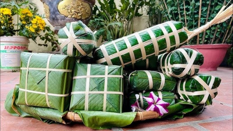 Ý nghĩa của hình ảnh bánh chưng bánh tét ngày Tết