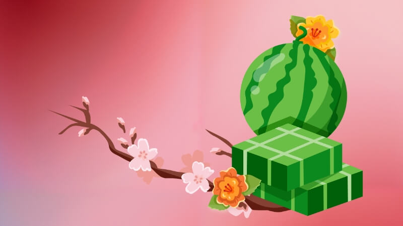 Hình ảnh bánh chưng ngày Tết cute 2