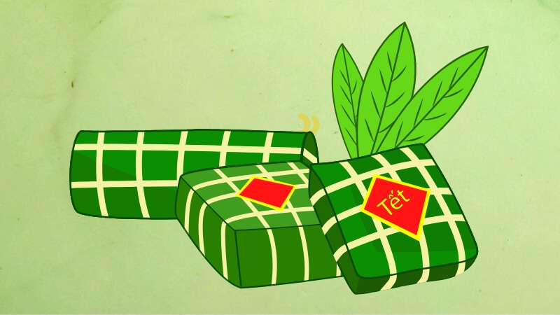 Hình ảnh bánh chưng ngày Tết cute 3