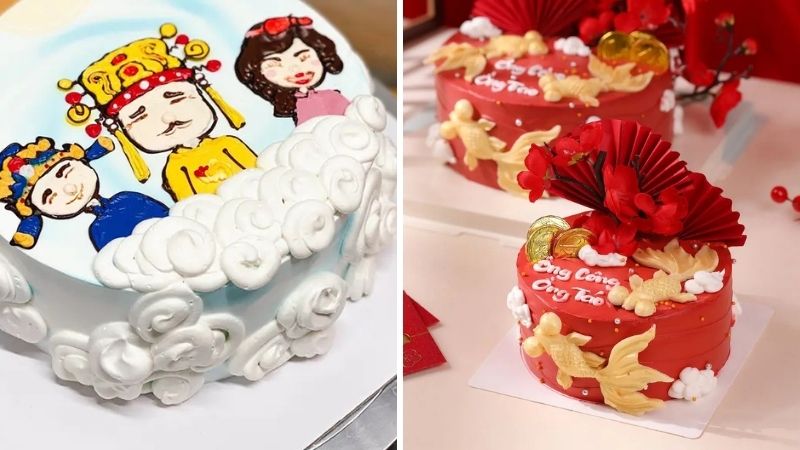 Bánh kem/Gateaux trang trí chủ đề Táo Quân Bánh kem/Gateaux trang trí chủ đề Táo Quân