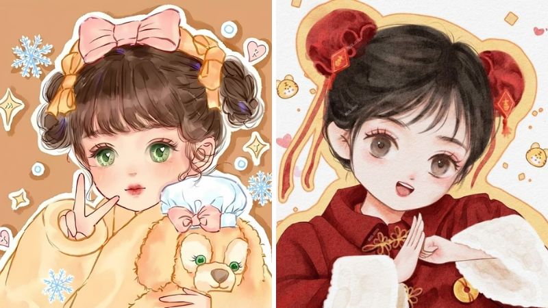 Avatar Tết 2026 cute, đáng yêu 5 Avatar Tết 2026 cute, đáng yêu 5