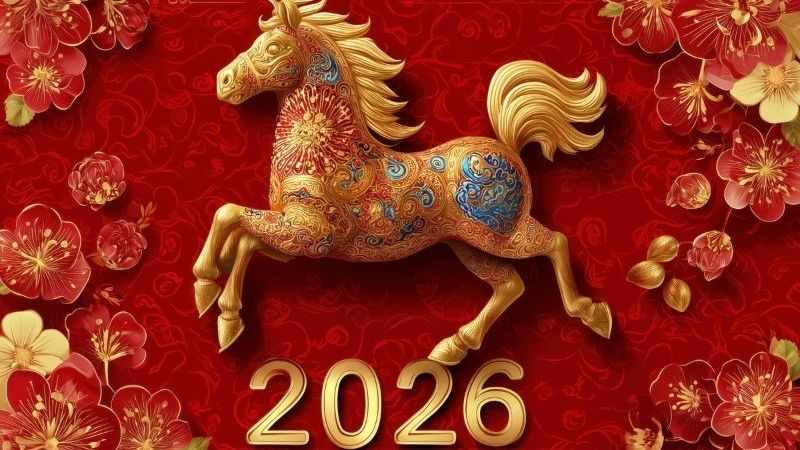 Mẫu background Tết linh vật năm 2026 số 1