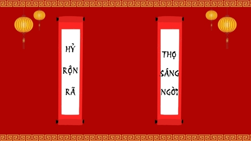 Mẫu background câu chúc Tết, thư pháp số 4