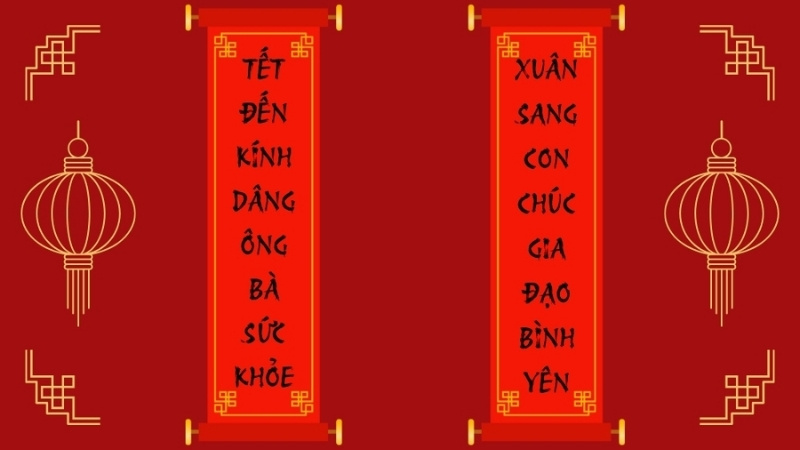 Mẫu background câu chúc Tết, thư pháp số 7