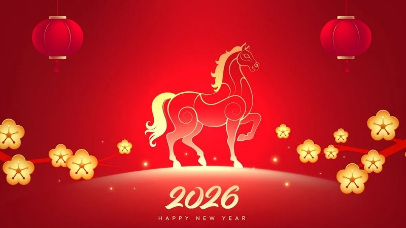 Mẫu background Tết linh vật năm 2026 số 4