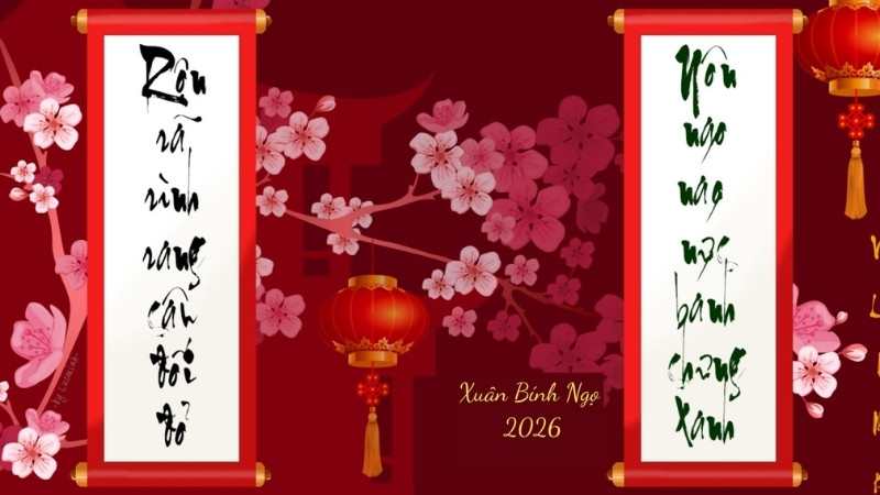 Mẫu background câu chúc Tết, thư pháp số 2