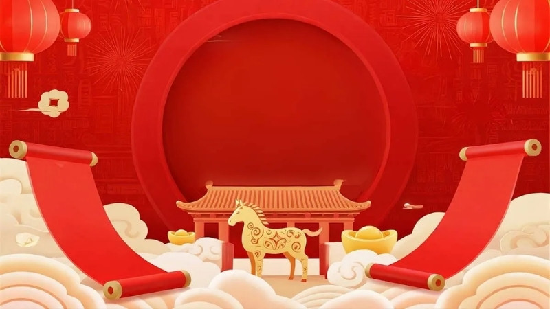 Mẫu background Tết linh vật năm 2026 số 8