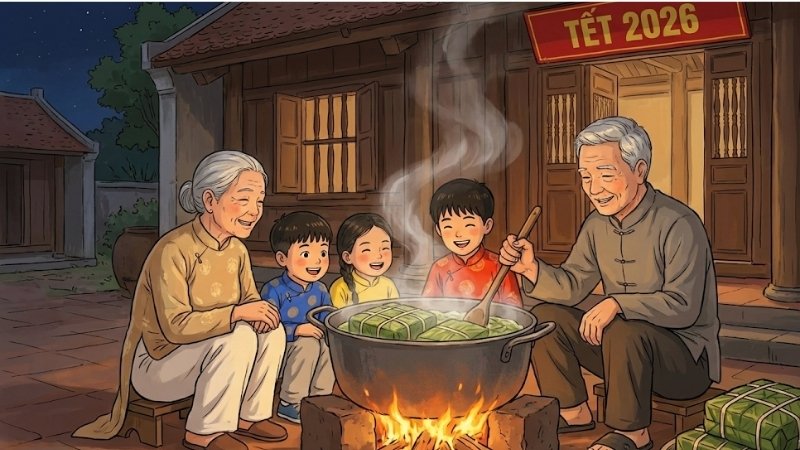 Mẫu background Tết 2026 gia đình sum họp số 10