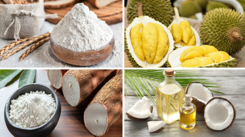 Nguyên liệu làm bánh pía chay cúng phật