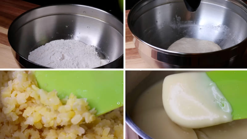 Bước 1: Chuẩn bị bột bánh
