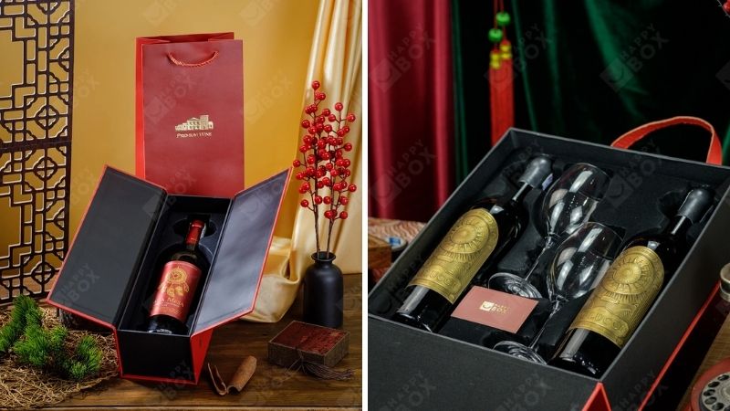 Hộp quà rượu vang nhập khẩu cao cấp Hộp quà rượu vang nhập khẩu cao cấp