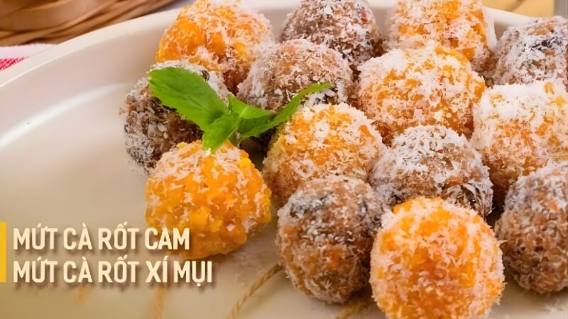 Mứt cà rốt phô mai xí muội dẻo chua ngọt