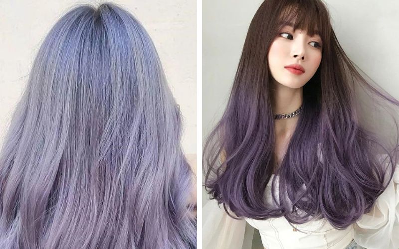 Màu tóc tím khói ma mị, sang chảnh và trẻ trung