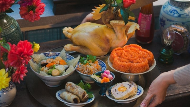 Mâm lễ mặn truyền thống