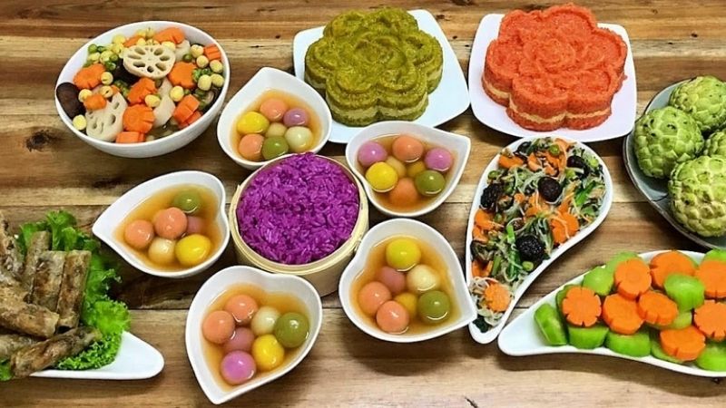 Mâm cúng Rằm tháng giêng chay