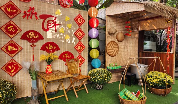 Tổng hợp mẫu tiểu cảnh Tết 2026 đẹp & Cách trang trí rước lộc