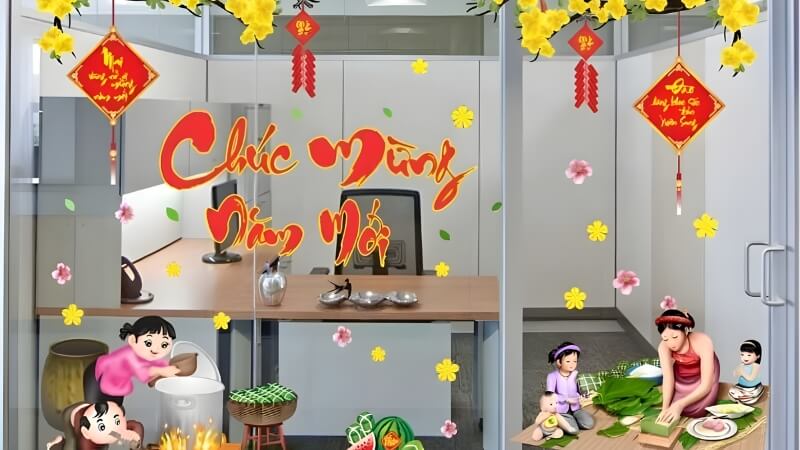 Sử dụng decal dán kính