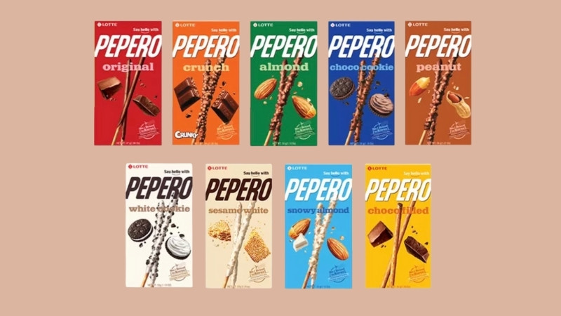 Để Pepero vào ngăn mát tủ lạnh trước khi ăn cho lớp vỏ socola giòn cứng