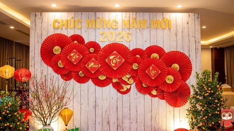 Mẫu "Quạt Giấy Đỏ"