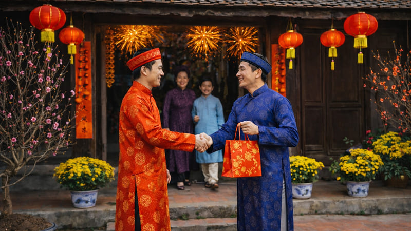 Trang phục và lời nói khi xông đất