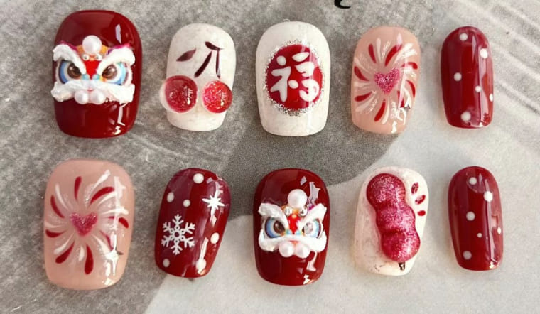 100+ mẫu nail Tết 2026 đẹp, sang, hợp xu hướng cho nàng du xuân