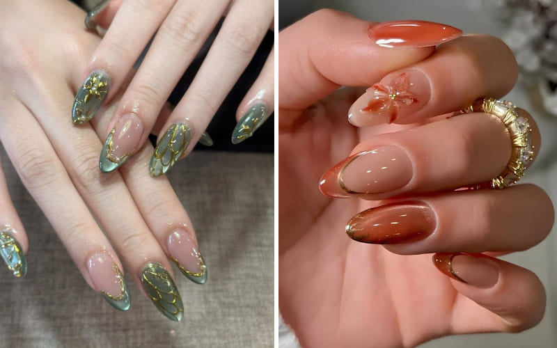 Nail thiết kế phù hợp cho tone da ngăm
