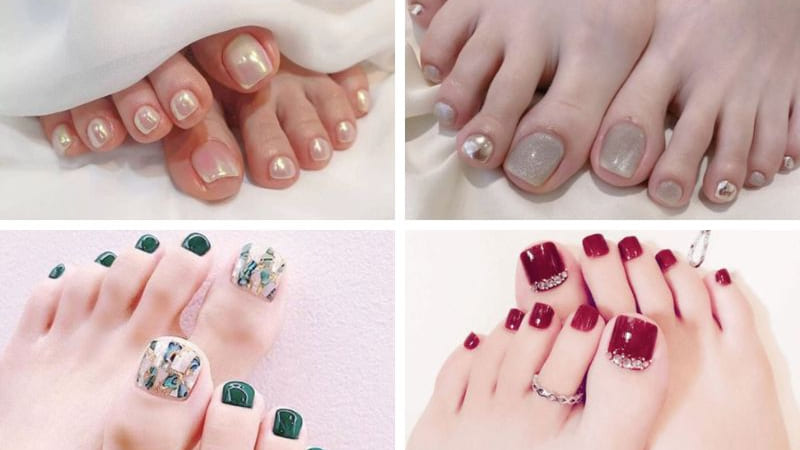 Mẫu nail chân bắt mắt
