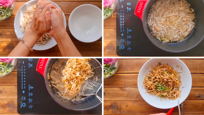 Bước 2: Làm nem thính chay