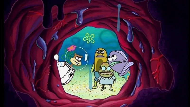 Spongebob hang động