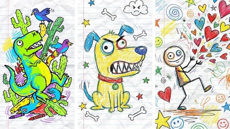 Hình vẽ nguệch ngoạc lầy lội