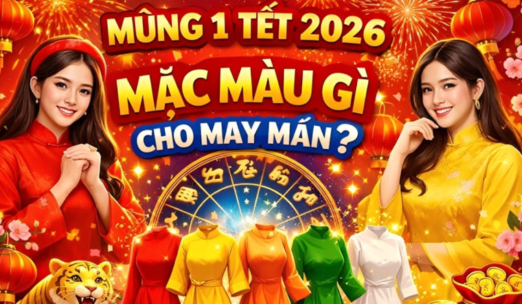 Mùng 1 Tết 2026 mặc màu gì để may mắn, hút tài lộc?