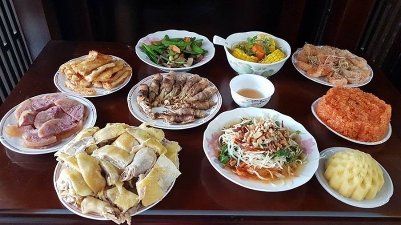 Mâm cúng lễ Hóa Vàng