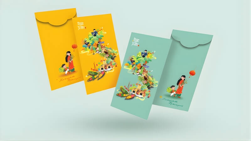 Mẫu lì xì mang ý nghĩa chúc phúc Mẫu lì xì mang ý nghĩa chúc phúc