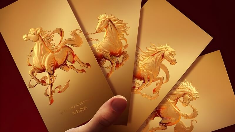 Bao lì xì con Ngựa phong cách công nghệ Bao lì xì con Ngựa phong cách công nghệ