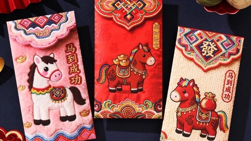 Mẫu bao lì xì typography vui nhộn Mẫu bao lì xì typography vui nhộn