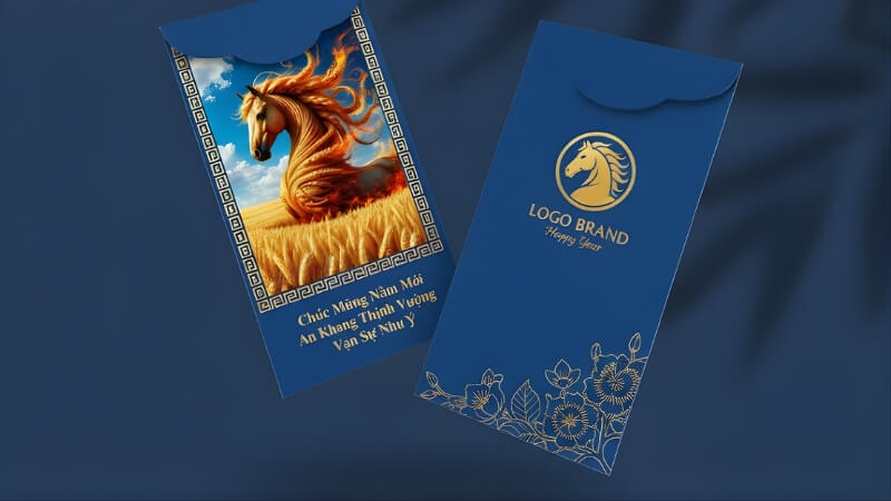 Mẫu bao lì xì Mã Đáo Thành Công sang trọng Mẫu bao lì xì Mã Đáo Thành Công sang trọng