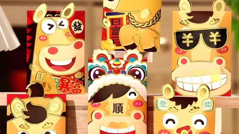 Mẫu lì xì con Ngựa Chibi cho trẻ em và gia đình Mẫu lì xì con Ngựa Chibi cho trẻ em và gia đình