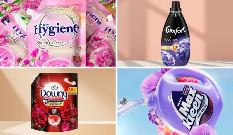 Top 7 mùi hương nước xả vải thơm như nước hoa quyến rũ nhất