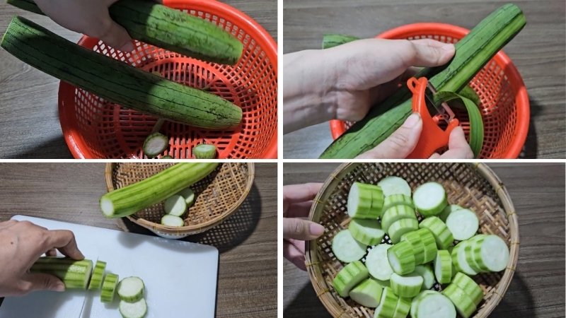 Sơ chế quả mướp