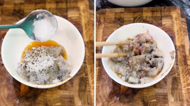 Bước 2: Ướp tôm