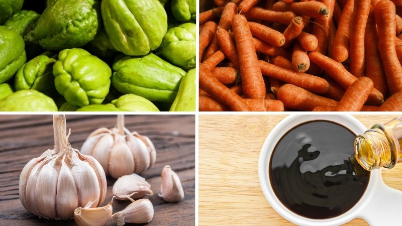 Nguyên liệu làm su su xào tỏi