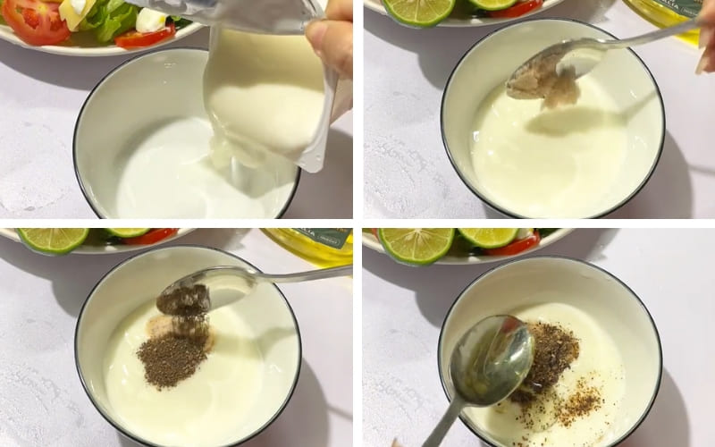 Người làm pha nước sốt thơm ngon, cân bằng vị.