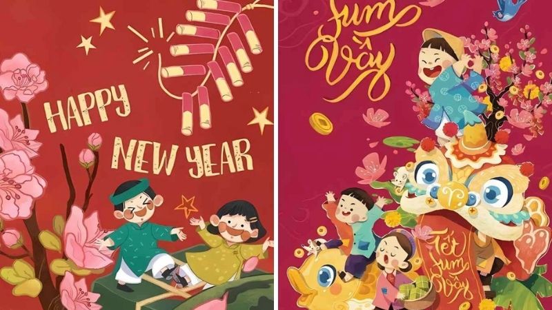 Ảnh chúc Tết 2026 hài hước, dễ thương 5